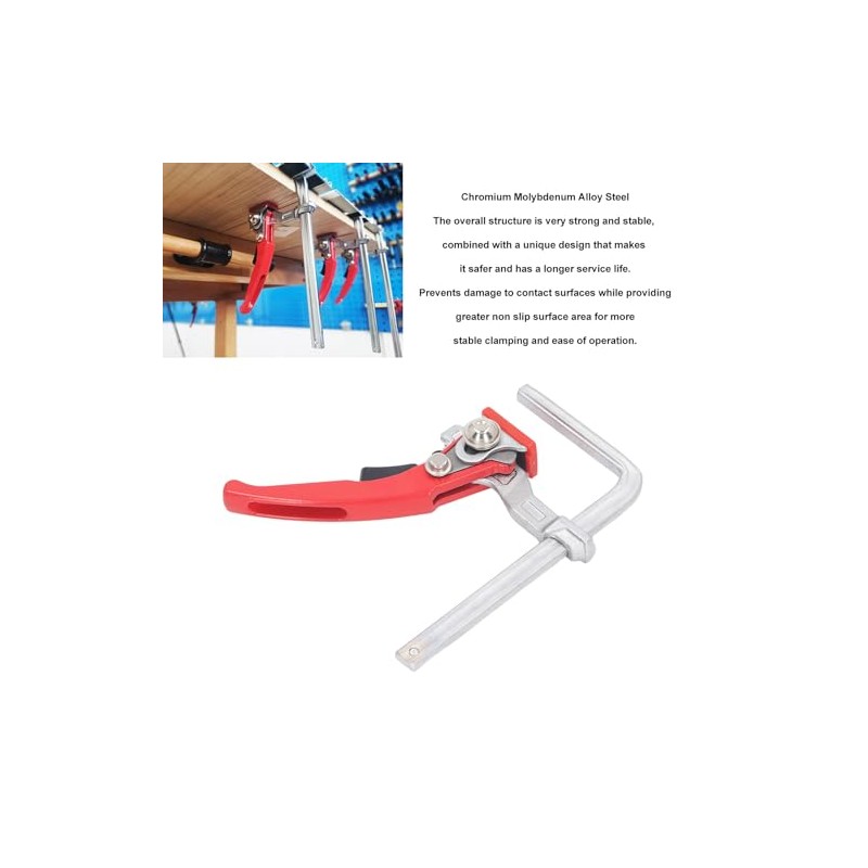 Ratcheting Table Clamp, Quick Ratchet Track Saw Guide Rail Clamp,