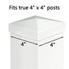 4 Pack 4inch Vinyl Pyramid Style Fence Post Cap/Vinyl Post