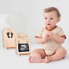 Baby Announcement Sign With Ink Pad and Pen, Cute Wooden