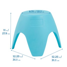 ECR4Kids Ayana Stool Set, Flexible Seating, Cyan, 4-Pack