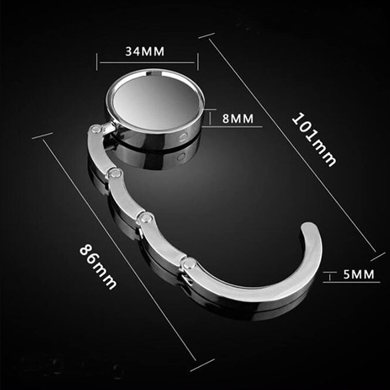 MYLEUS 6 PCS Handbag Hooks for Tables, Portable Hook, Folding