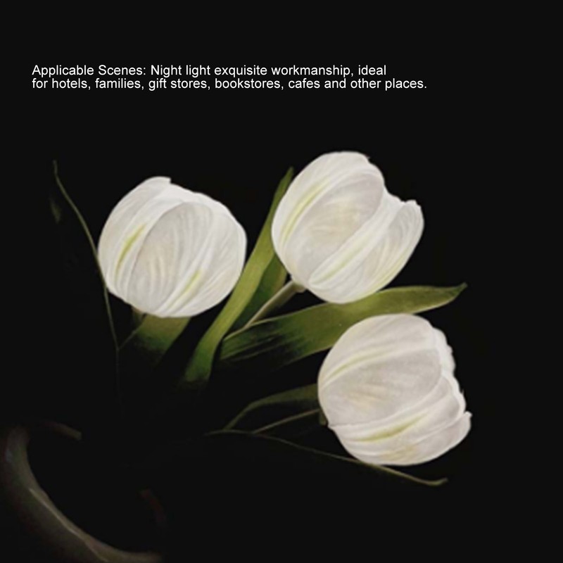 Tulip Night Light Soft Light Exquisite Ceramics PU Flower Table