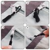 Pack of 20 Zip Attachments, Zip Puller Set, Black Zip