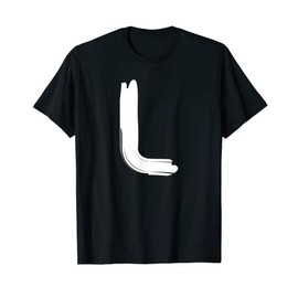 Creative Bold White Letter L - Design - Alphabet - Marker T-Shirt