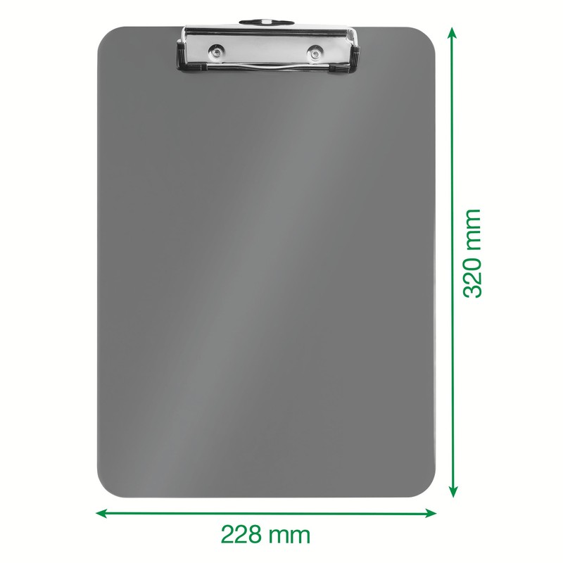 Leitz WOW A4 Clipboard, Premium Hard Plastic Clipboard, 80 Sheet