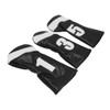 3PCS Golf Club Head Cover PU Leather Waterproof Protective Golf