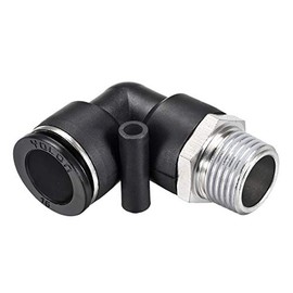 sourcing map Push to Connect Tube Fitting Male Elbow 16mm Tube OD X 1/2 NPT Thread Pneumatic Air Push Fit Lock Fitting