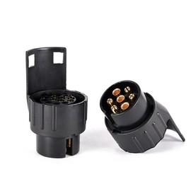 VOANZO 2pcs 7 to 13 Adattatore Spina Rimorchio 13 Pin a 7 Pin Spina Gancio Car Connettore per Camion Rimorchio Caravan Camper Barca