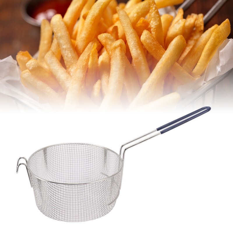 Frying Basket Stainless Steel Long Handle Reusable Rust Resistant Fry