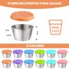 12 Recipientes Pequeños de Acero Inoxidable con Tapa de Silicón