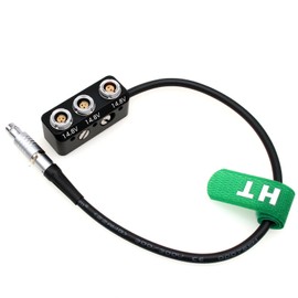HangTon Power Splitter Cable Box RS 3-Pin Male to 1 x 0B 2-Pin 2 x Fischer RS 3-Pin Female