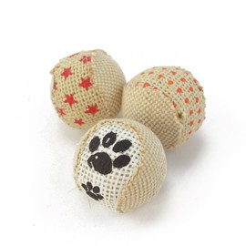 Trixie Rattle Balls with Jute Diameter 5 cm, Pack of 3
