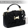 Kabwea 8 Ball Cube Charm Keychain, Cute Bag Purse Handbag