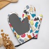 Cute Cat Oven Mitts 2pcs Set, Kitchen Grill Glove Heat