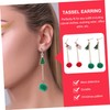 COLLBATH Elegant Christmas Tree Earrings Tassel Earring for Women Party