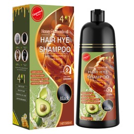 XYZCREATIVE Black Hair Dye Shampoo 3 in 1 for Women & Men 100% Gray Hair Coverage - Herbal Ingredients Natural Plant Hair Color - Hair Dye in Minutes 500ML