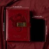 Dragon Leather Journal Notebook, Diary with Combination Lock, Lined/Blank Paper
