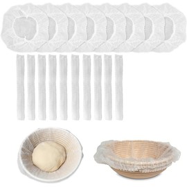 Non-Stick Liners Non Woven Dough Bowl Covers, 50Pcs Fabric Bread Proofing Basket Liners, Non Stick Bread Proofing Basket Covers for Sourdough Dough Rising