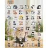 Cute Cartoon Cat Stickers for Kids: 100Pcs 2 Styles Kawaii