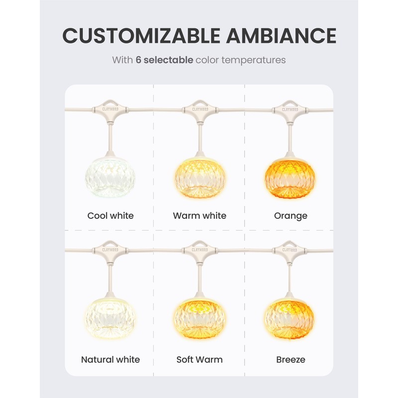 Claymore Cadena 7 String Lights - LED Outdoor String Lights