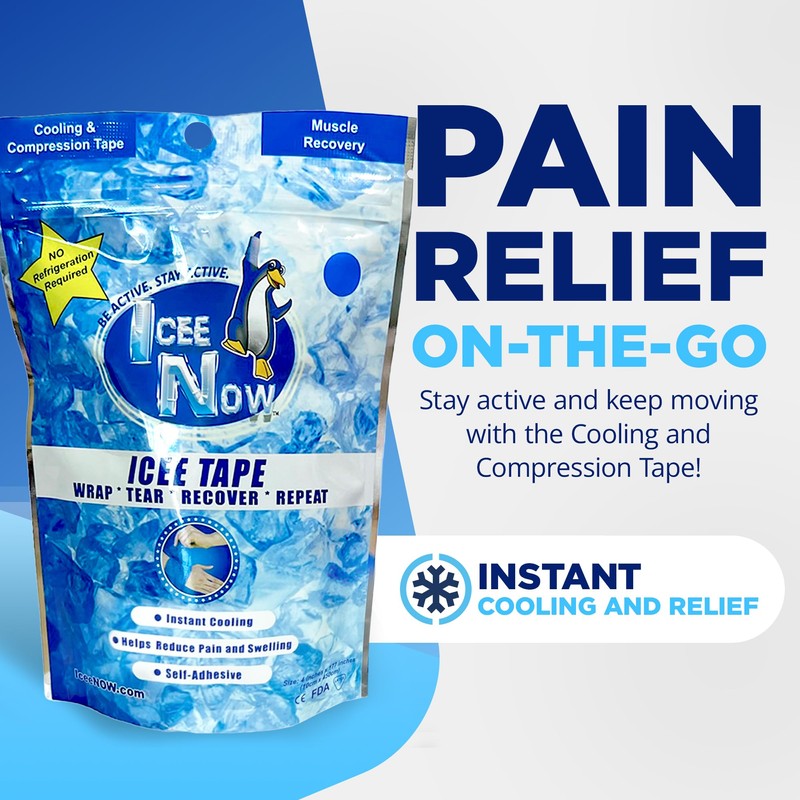 ICEE Tape – Self-Adhering Compression Wrap, Instant Cooling Sensation, No