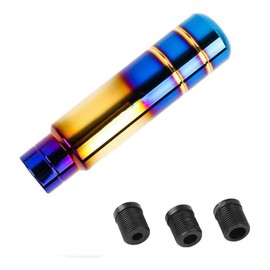 Baceyong 130MM Aluminium Burnt Blue Universal Gear Shift Knob Shifter Lever Head Manual Gear Shifter Stick Car Shifter with 3 Adapters 8mm 10mm 12mm