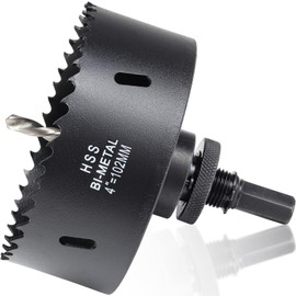 102 mm Hole Saw for Metal and Wood, 4 Inch HSS Bi-Metal Hole Drill Round Hole Cutter with 40 mm Cutting Depth, for Steel, Iron, Aluminium, Ceilings, Drywall and Plasterboard