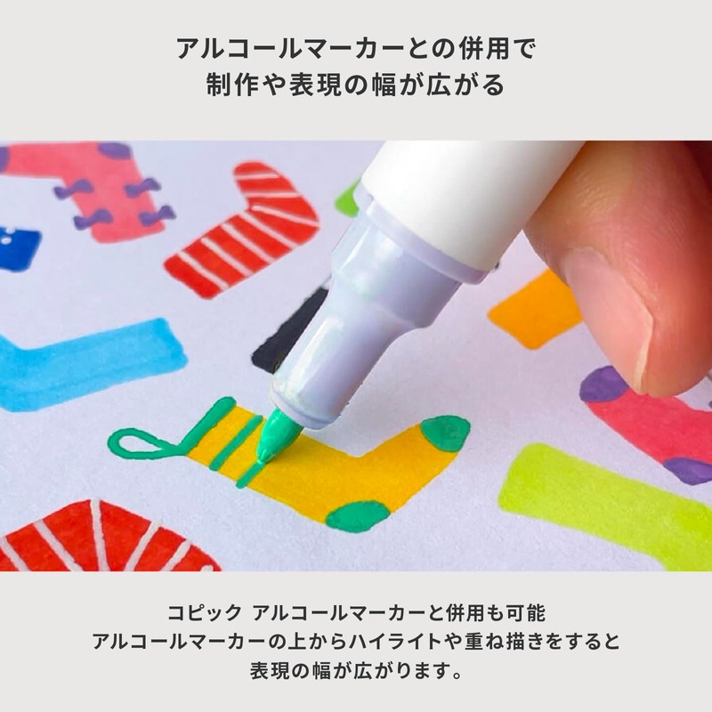 Copic Aclair Vivid 6 Color Set Water Marker Rollerball Pen