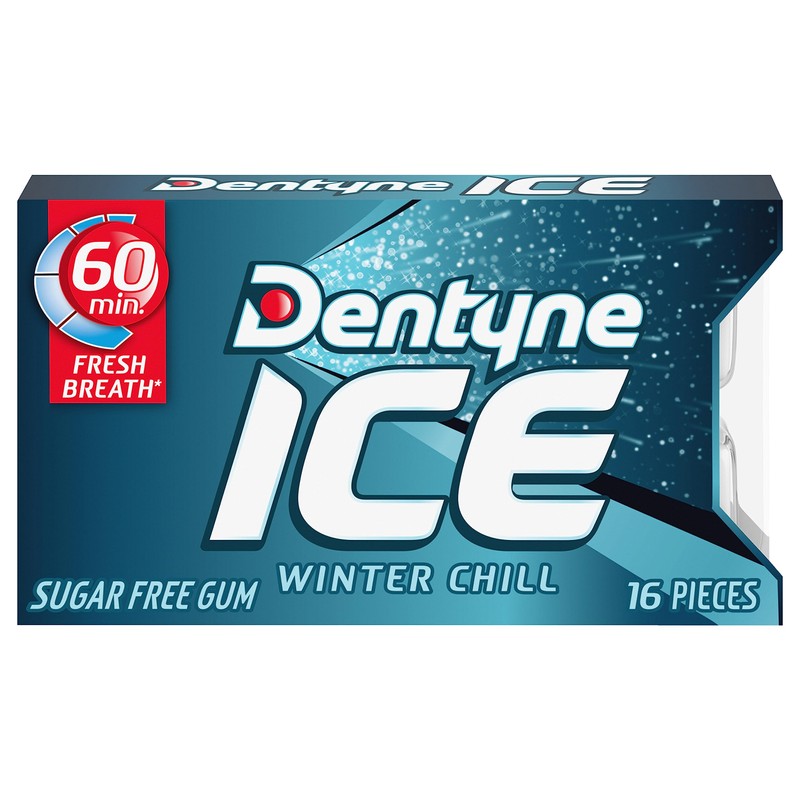Dentyne Ice Winter Chill Sugar-Free Chewing Gum, 9 Packs of