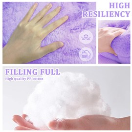 MeYuxg Heart Cushion, Heart Cushion, Purple Cuddly Cushion, Decorative Cushion, Heart Shape, Fluffy Plush Cushion for Living Room, Sofa, Bed, Bedroom