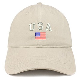 Trendy Apparel Shop Bandera Americana y EE. UU. Bordado Papá Sombrero Patriótica Pac, Piedra