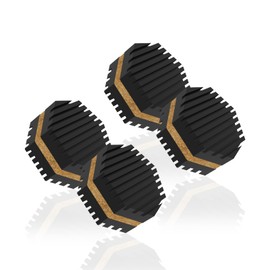 Tertullus Pack of 4 Rubber Anti-Vibration Pads, Speaker Insulation Feet, Spike Pads, Speaker Stand Feet, HiFi Absorber Feet, Device Feet, Shock Absorber, Supports with Cork Centre, for Speakers