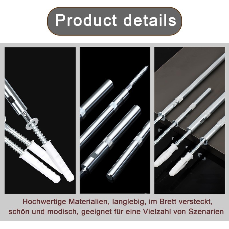 4 x Floating Shelf Brackets, Invisible Wall Shelf Brackets, Diameter