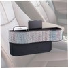 BUGUUYO 1Pc Rhinestone Studded Car Seat Gap Storage Box Multifunctional