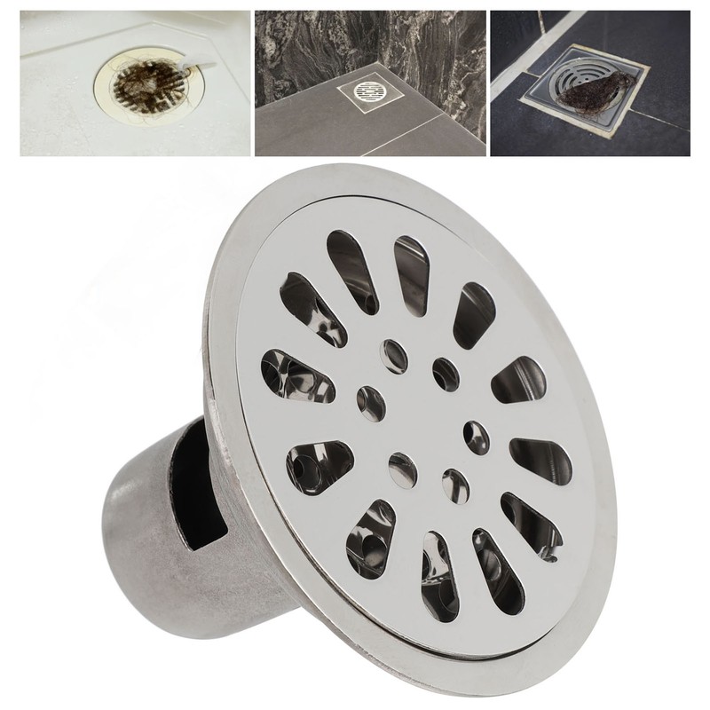 Floor Drain 3.5 Inch Stainless Steel Odor Resistant Deep Water
