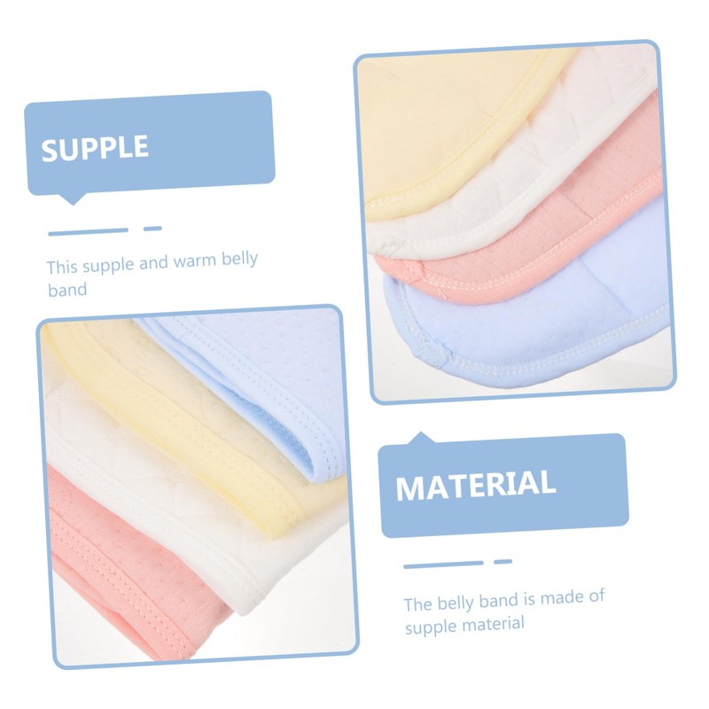 Generic 4pcs Belly Wrap Band Soft Cord Cover for Newborn