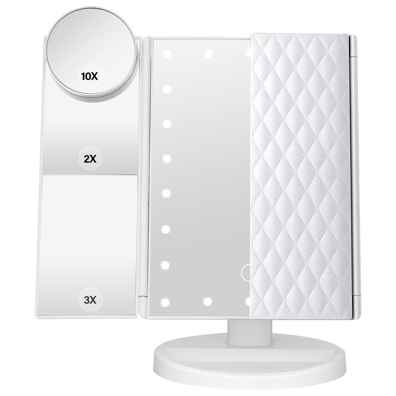 DenCert Makeup Mirror Vanity Mirror with Lights 1X 2X 3X
