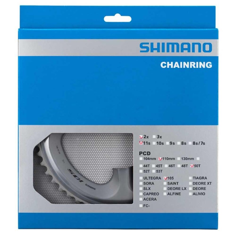 Shimano Repair Parts Chainring 50T-MS (Silver) for 50-34T FC-R7000 Y1WV98020