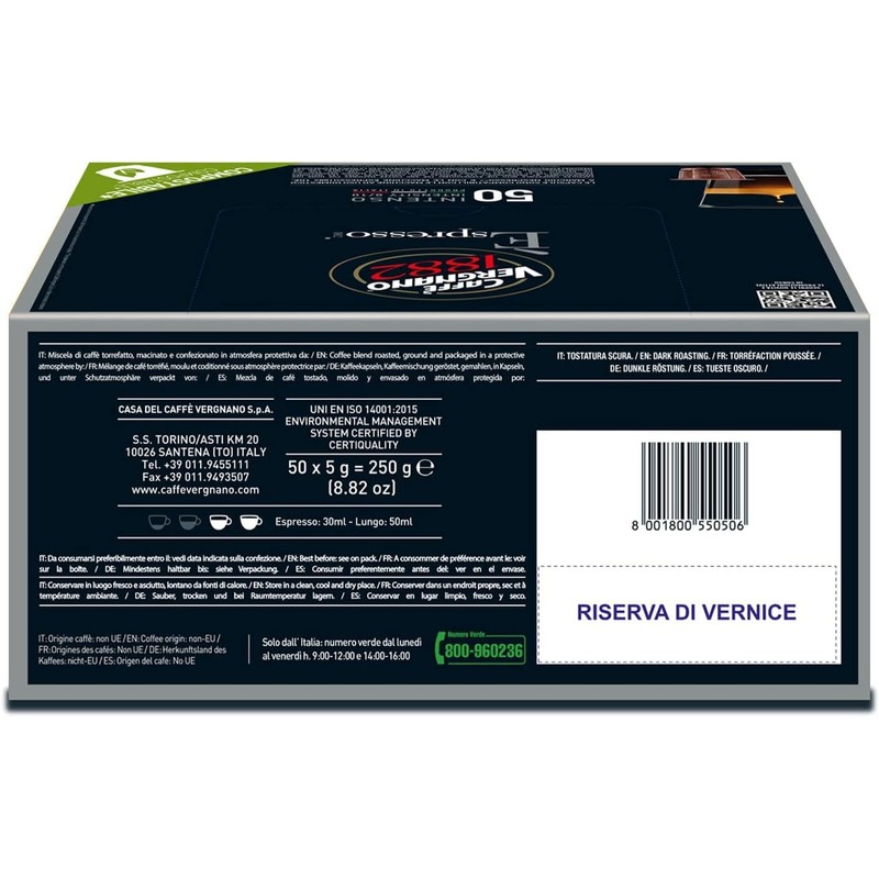 Caffè Vergnano 1882 - Èspresso Compostable Coffee Capsules, Compatible with