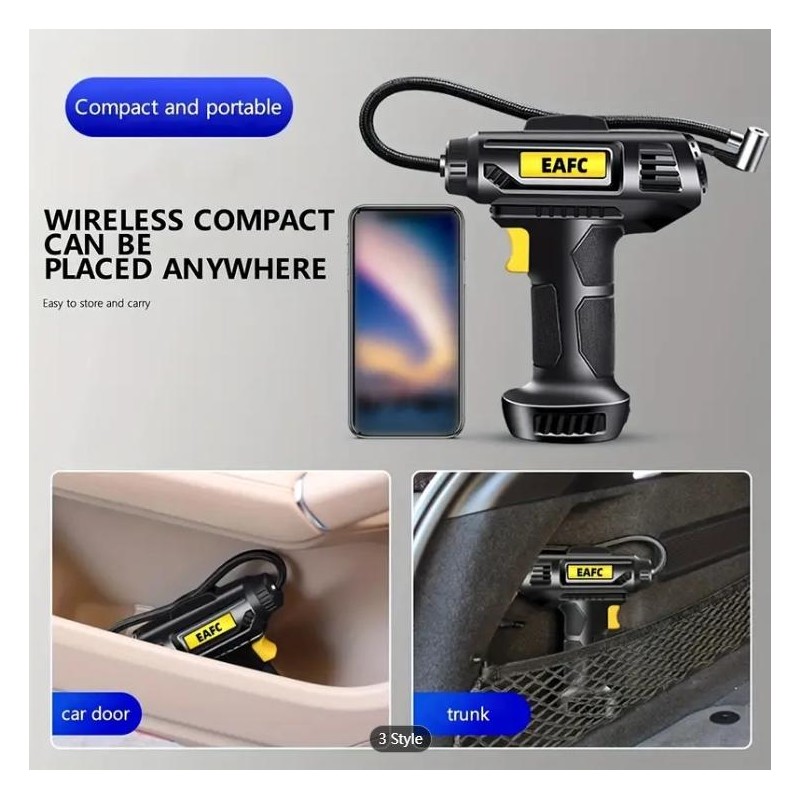120W Portable Car Air Compressor: Inflate Your Tires With Ease