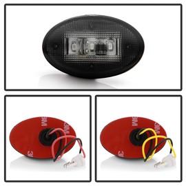 KEEKPO - For 1999-2010 Ford F350 F450 F550 Pickup Dually Bed Model Smoked Lens Red & Amber Fender Marker Light 4-Piece