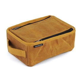asobito ab-033CM Mess Tin Case, L, Camel Storage, Waterproof Canvas