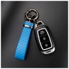 Turcee Carbon Fiber Car Keychain,Interior Accessories Keychains Leather Car Key
