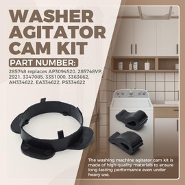 285748 Washer Agitator Cam Kit for Whirlpool Kenmore Amana Admiral Washing machine Long Cam Agitator Repair Kit Replaces WP285748