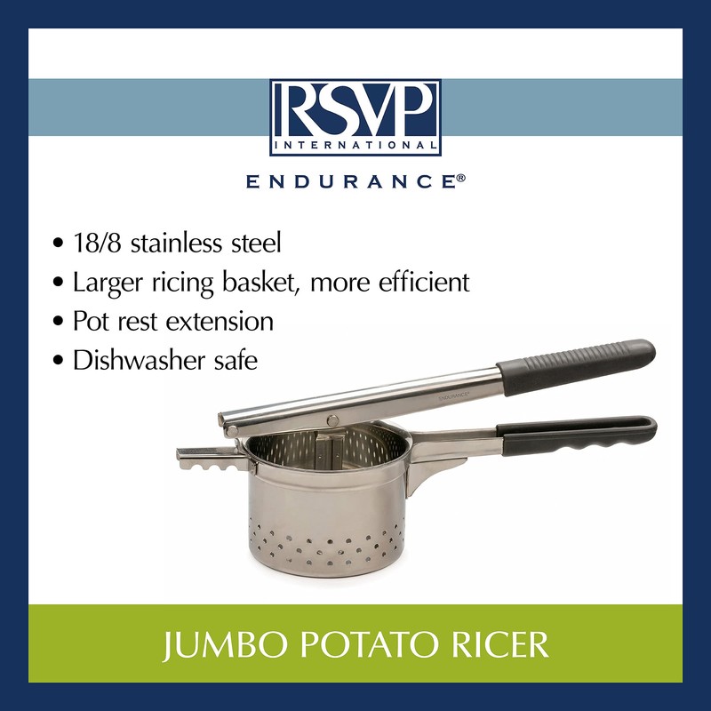 RSVP International Endurance® Jumbo Potato Ricer | Mash Potatoes, Fruits,