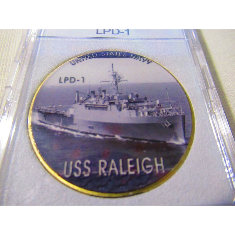 US NAVY - USS Raleigh (LPD-1) Challenge Coin