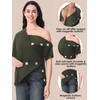 Magnetic Buttons Post Shoulder Surgery Recovery Shirt for Men V-Neck