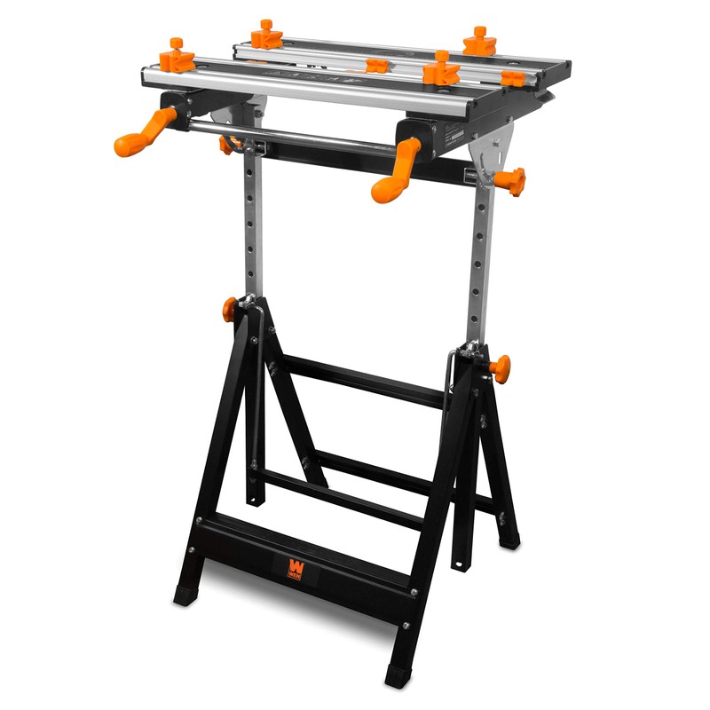 WEN Portable Work Bench with Steel Construction, Clamping Vises, and