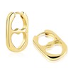 ALEXCRAFT Silver 925 Hoop Earrings Small Women, 14 Carat Gold-Plated