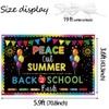 Zliisang 5.9X3.6ft Goodbye Summer Back to School Backdrop Welcome Back